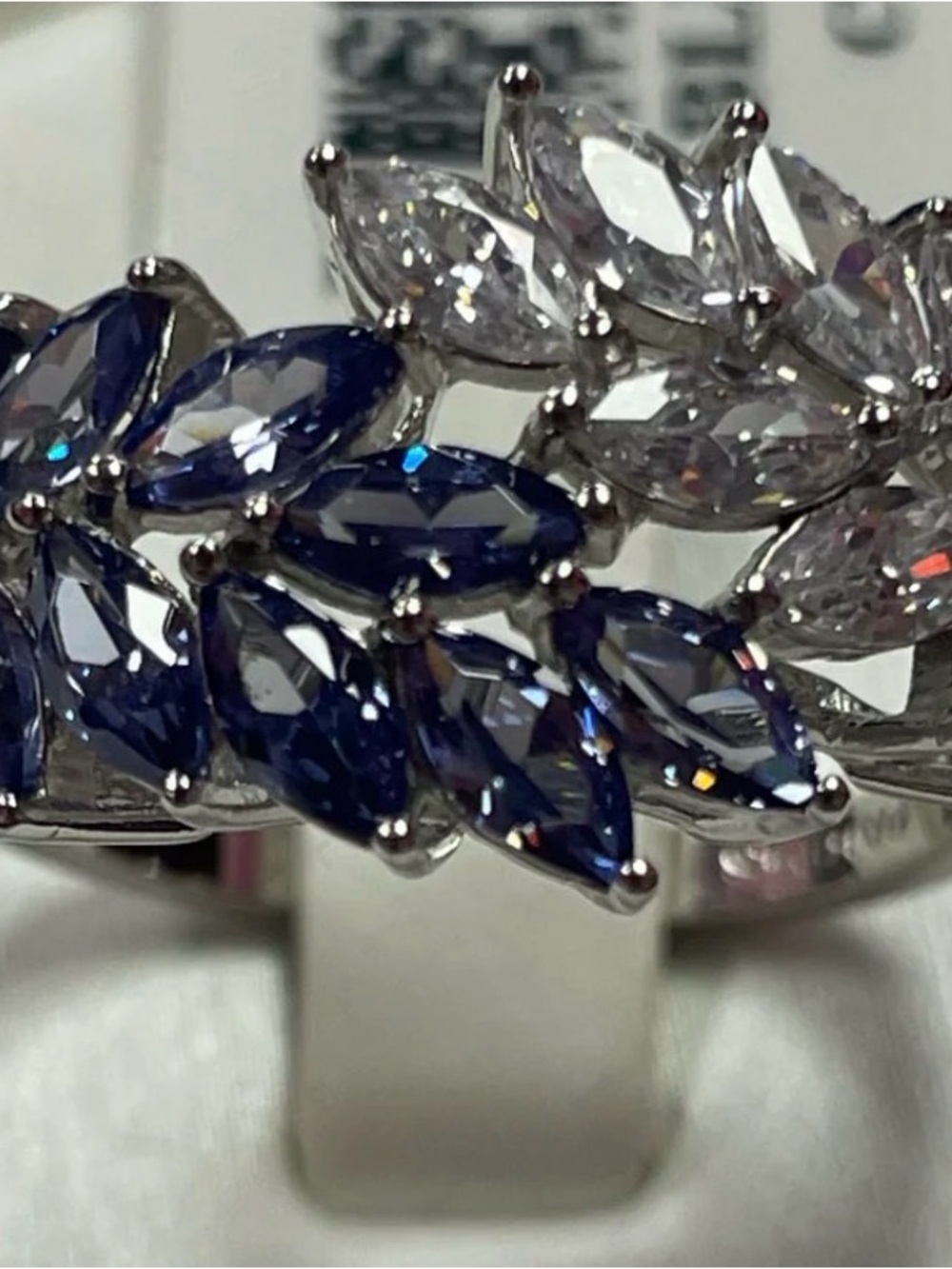 Sterling Silver 4.16 ct tw Tanzanite & CZ Ring New w/ Tags JTV Bella Luce JTV